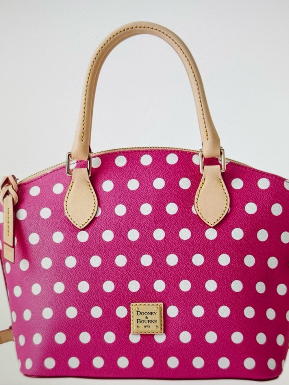 Dooney & Bourke Hot Pink Polka Dot Mini Satchel